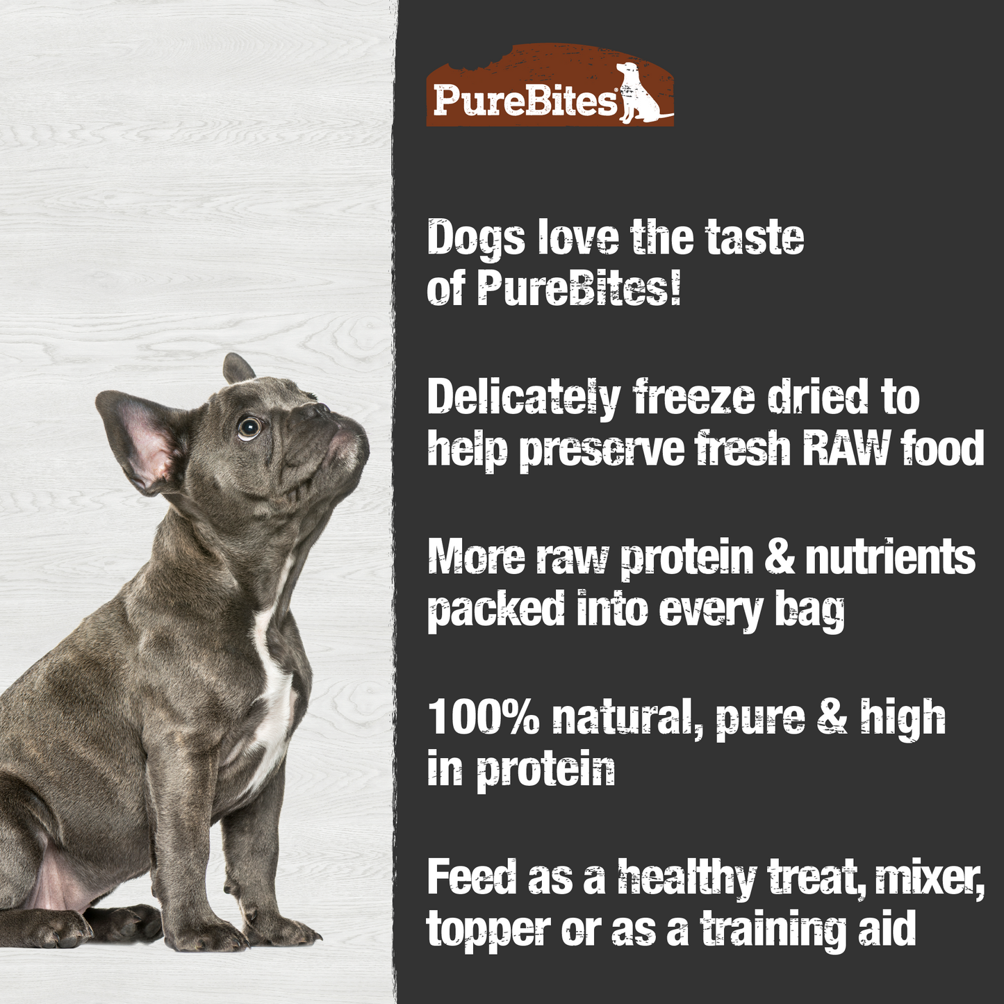 PureBites Freeze Dried Dog Treats, Turkey 2.47oz