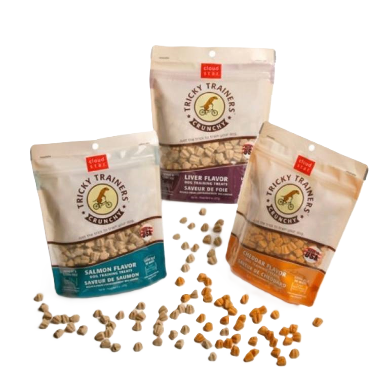 CRUNCHY TRICKY TRAINERS DOG TREATS: 8OZ