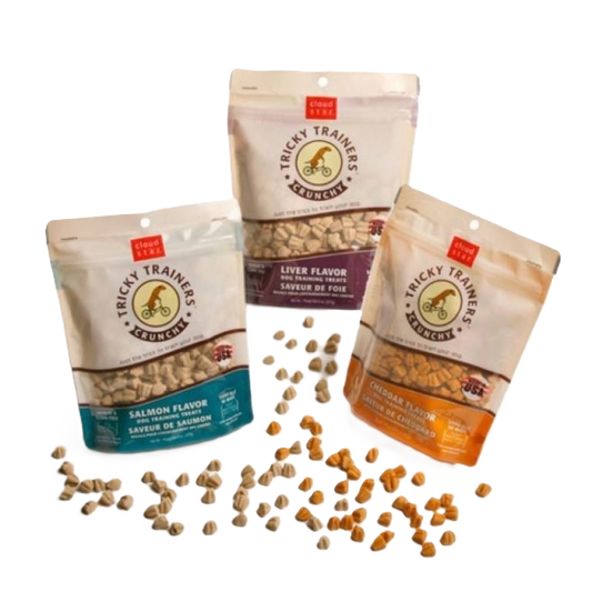CRUNCHY TRICKY TRAINERS DOG TREATS: 8OZ