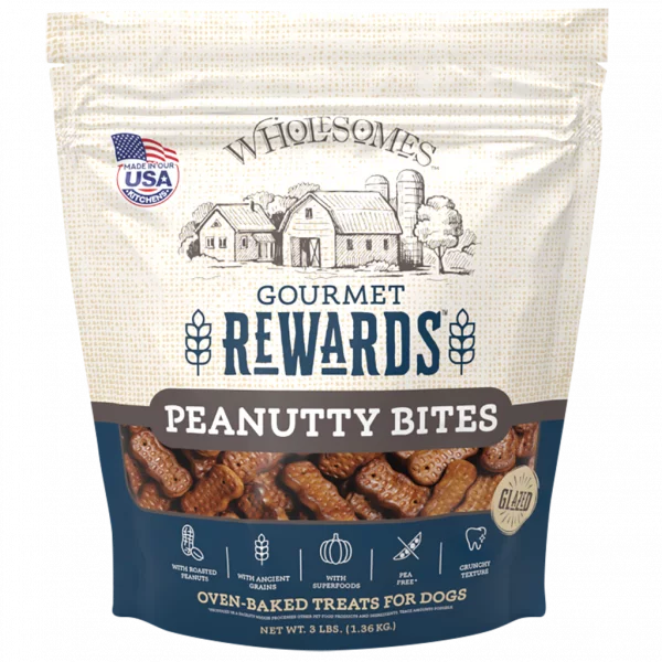 Wholesomes Gourmet Rewards Peanutty Bites 3 LBS