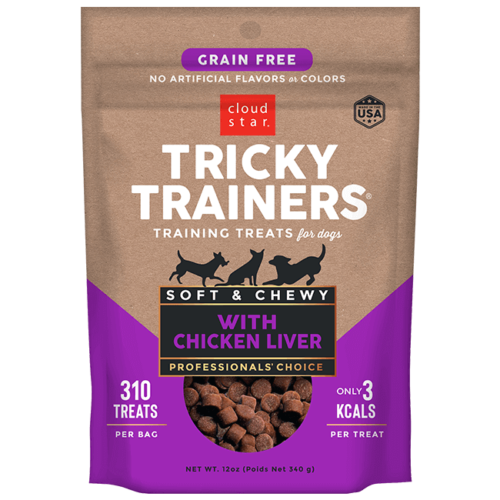 Cloud Star, CHEWY TRICKY TRAINERS DOG TREATS: 14OZ TRAINING TREAT