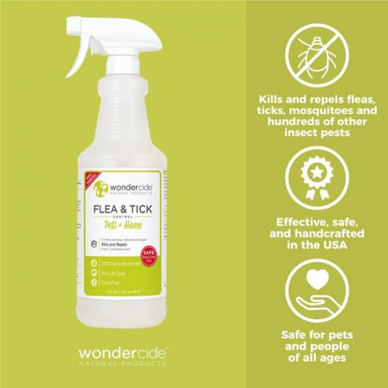 Wondercide Lemongrass Flea & Tick Spray for Pets + Home
