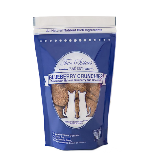 Two Sisters Bakery Natural & Healthy Crunchy Dog Biscuits 10oz bag