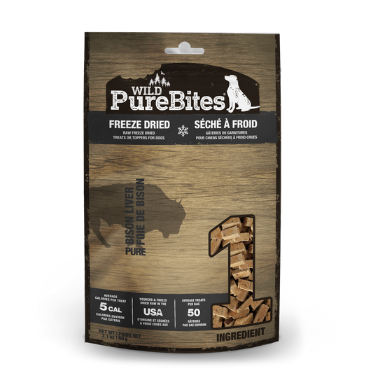 Wild PureBites Dog Treats, Bison Liver 2.1oz,