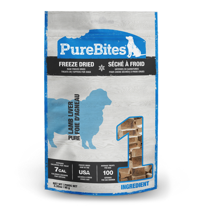 Freeze Dried Dog Treats, Lamb Liver 3.35oz