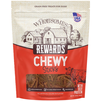 Rewards Chewy Beef Sticks 25 oz. ( Tanks)