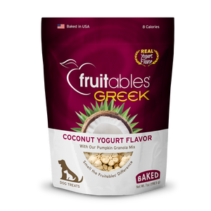 Fruitables Greek Yogurt Coconut Crunchy Dog Treats 7oz