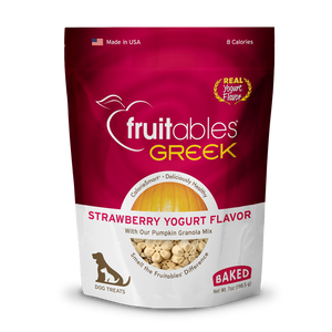 Fruitables Strawberry Yogurt Crunchy Dog Treat 7oz