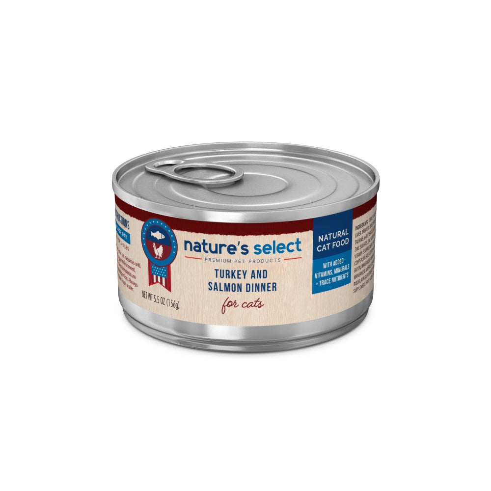 Natures Select Turkey & Salmon Dinner for Cats 5.5oz can